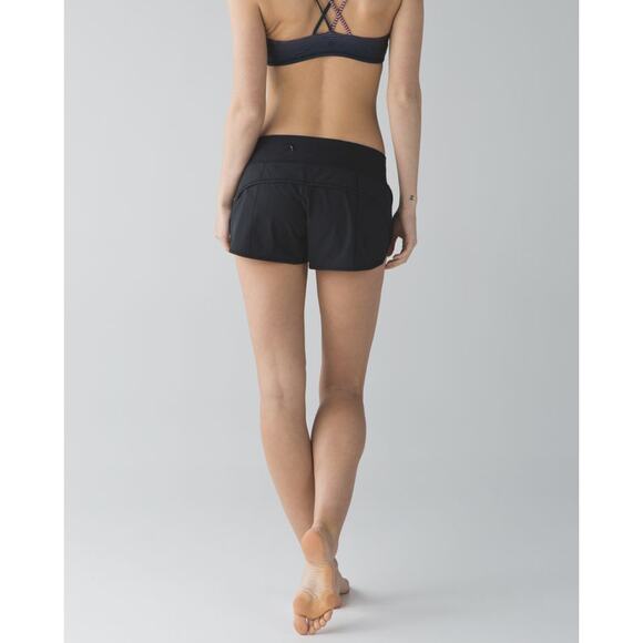 Lululemon Black H20 Speed Shorts Size 4 S Small - Picture 1 of 5